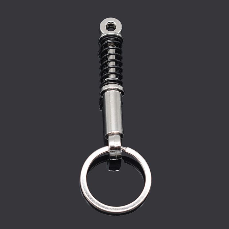 Metal Brake Disc Shock Absorber Keychain - Car Modified Keychain