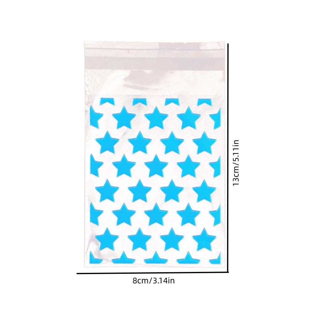 10pcs Self Adhesive Treat Bags - Cookie Cake Chocolate Candy Snack Wrapping