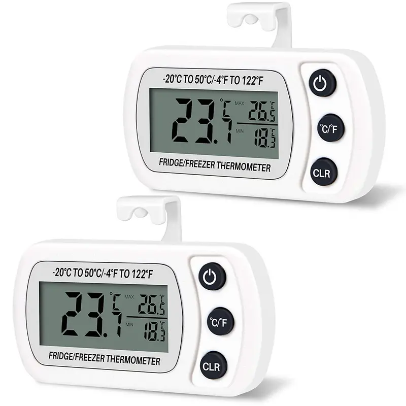 Brannan Digital Fridge Freezer Thermometer with Alarm and Max Min Refrigerator Temperature Feature