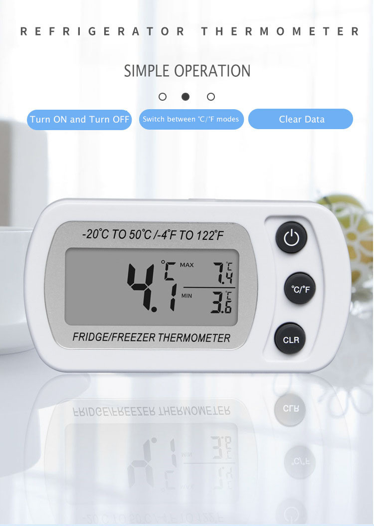 Thermomètre numérique pour réfrigérateur avec indicateur –