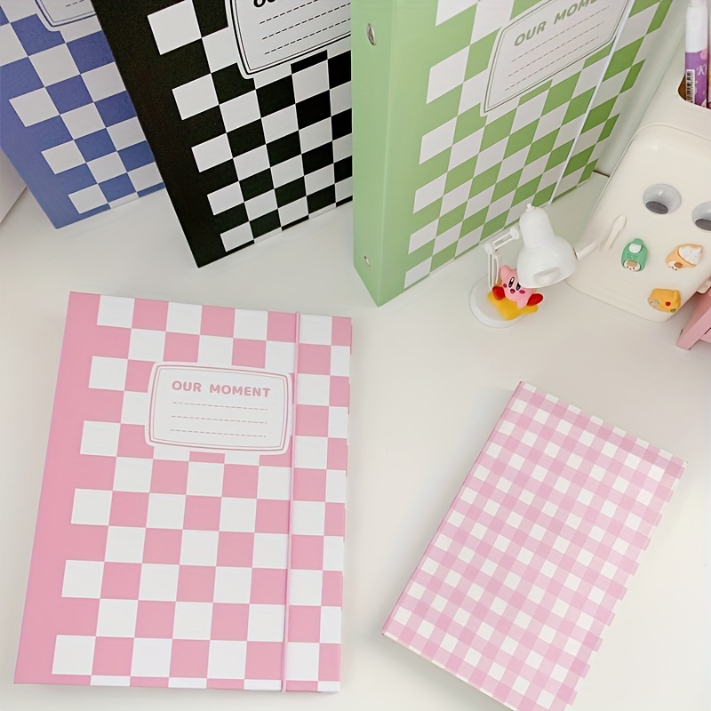 Cool Item Checkerboard Storage Book Cute A5 Binder Clip 6 - Temu