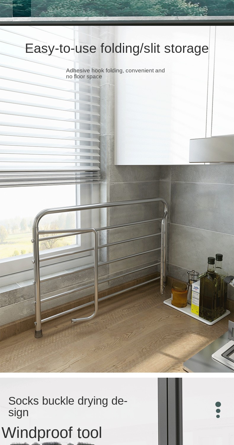 Fixed/expandable Clothes Drying Rack, Multipurpose Stainless Steel Laundry  Rack For Outside Windows And Balcony, Maximize Your Clothes Drying Space  With This Retractable Balcony Railings Drying Rack ! - Temu Germany