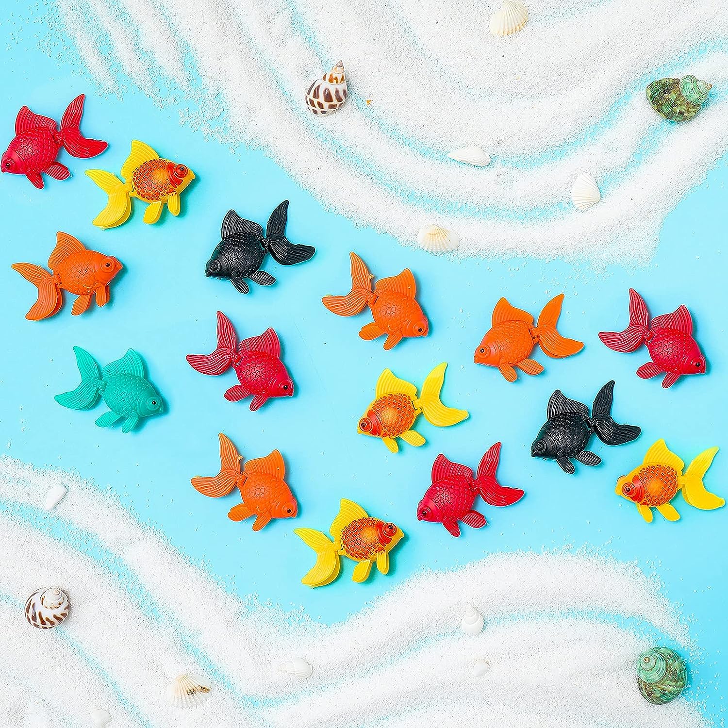 10pcs Fake Floating Fishes Plastic Fake Goldfish Artificial Aquarium