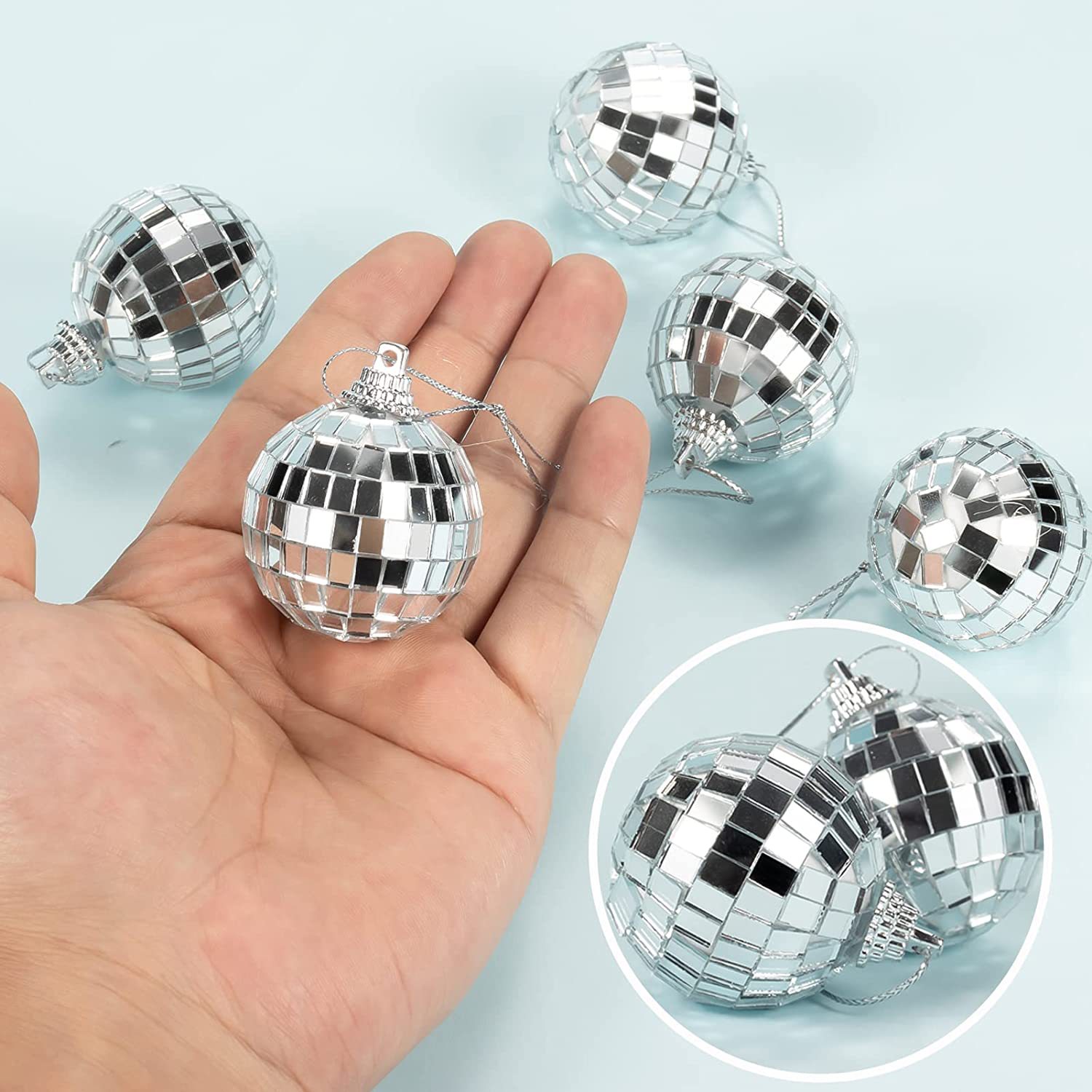 2cm Mirror Disco Ball silvery Glass Bright Reflective - Temu