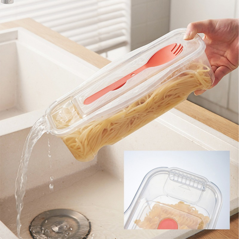 New Microwave Pasta Cooker With Strainer Heat Resistant Pasta