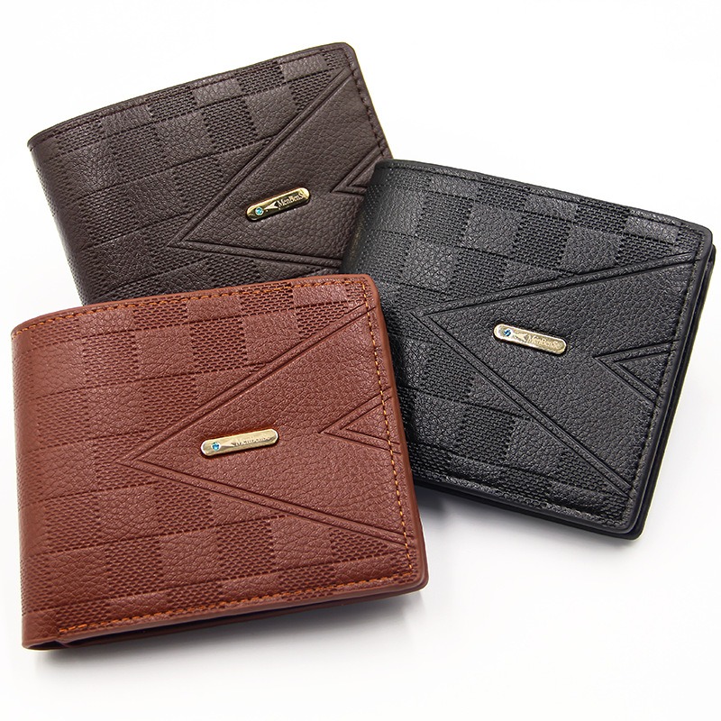 Men's Leather Short Wallet Money Clip Multi-card Card Holder Horizontal  Wallet With Zipper Coin Pocket Gift For Men - Temu