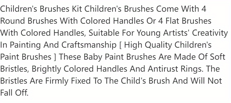 8 pinceles para niños, pinceles para niños pequeños, grandes, redondos,  planos, gruesos, para preescolar, lavables, pintura acrílica JAMW Sencillez