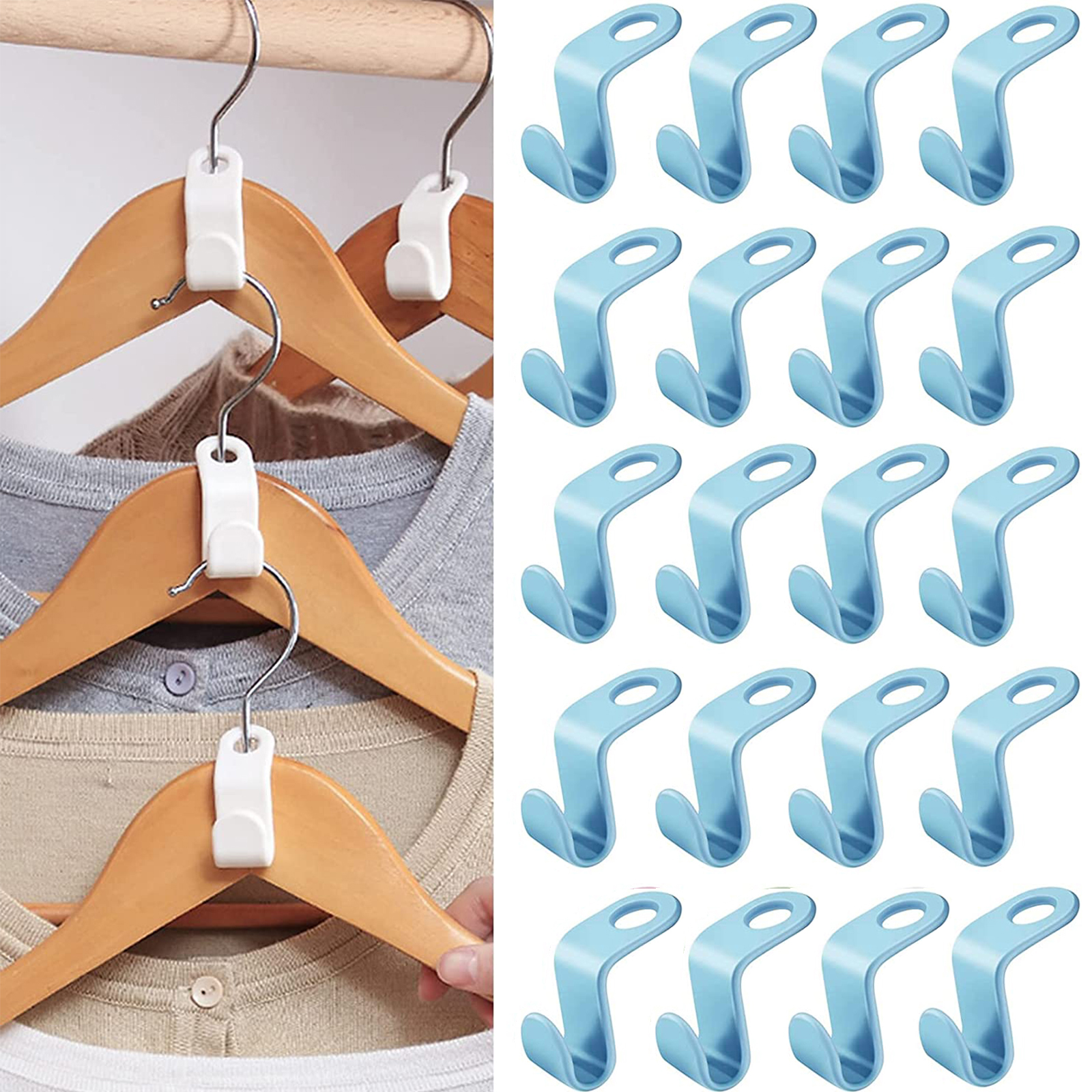 Otemrcloc Closet Hanger Space Savers Extension Hook Clothing Rack 10Pcs  2023 one Size - Best Gift 