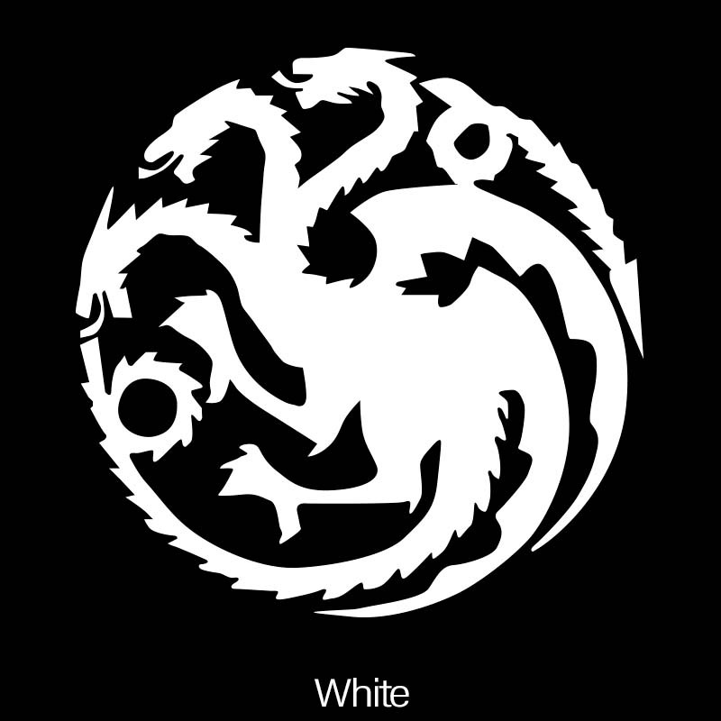 So Cool Stuff Targaryen Dragon Symbol Game of Thrones - Vinyl 4 (Color:  RED) Decal Laptop Tablet Skateboard car Windows Stickers - by