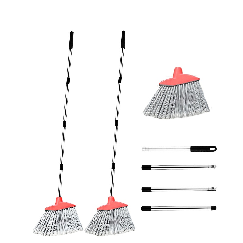 Tiumso Heavy Duty Broom Indoor Outdoor Commercial Broom, 55 Long