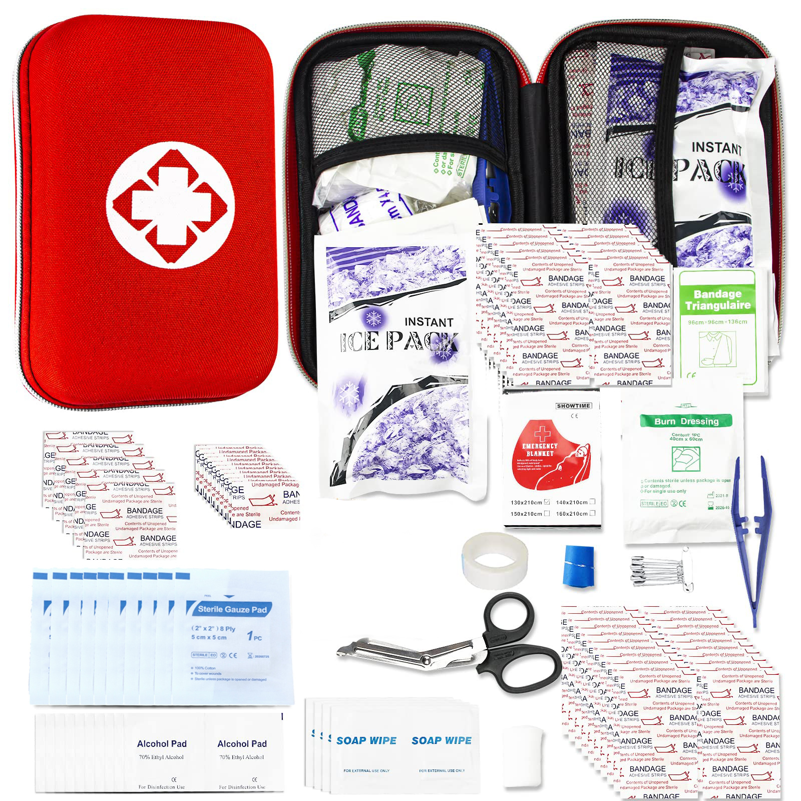 Compact Emergency First Aid Kit Car Business Travel - Temu
