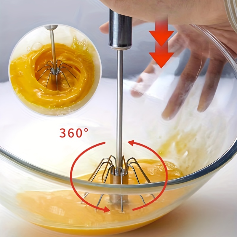 Whisks Hand Push Semi Automatic Egg Beater Mixer - Temu