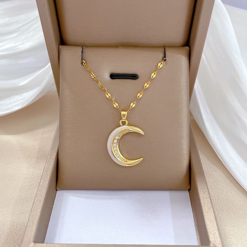 Women's Luxury Elegant Stainless Steel Moonlight Necklace