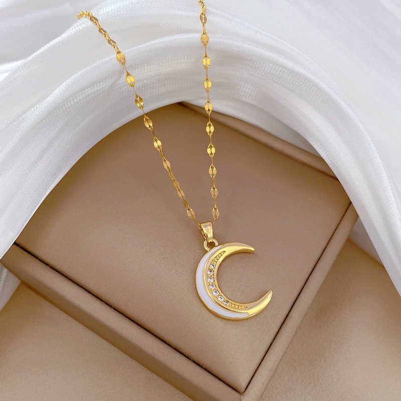 Women's Luxury Elegant Stainless Steel Moonlight Necklace