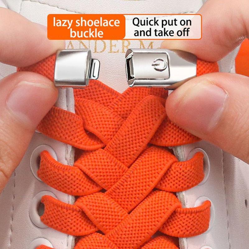 No Tie Shoelace Press Lock Shoe Laces Clip Running Sports Shoelaces Without  Ties Flat Elastic Lace for Basketball for Kids Adult - AliExpress