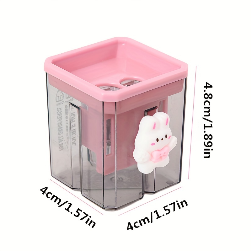 8PCS Cute Manual Pencil Sharpener for Kids, Dual Holes Handheld Pencil  Sharpeners with Cartoon, Small Colored