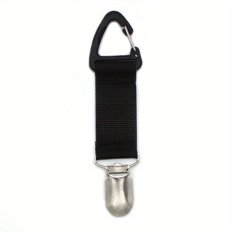Unique Bargains Belt Keeper Key Ring Nylon Webbing Strap Hanging Gear  Buckle with Snap Key Holder Black 1 Pc