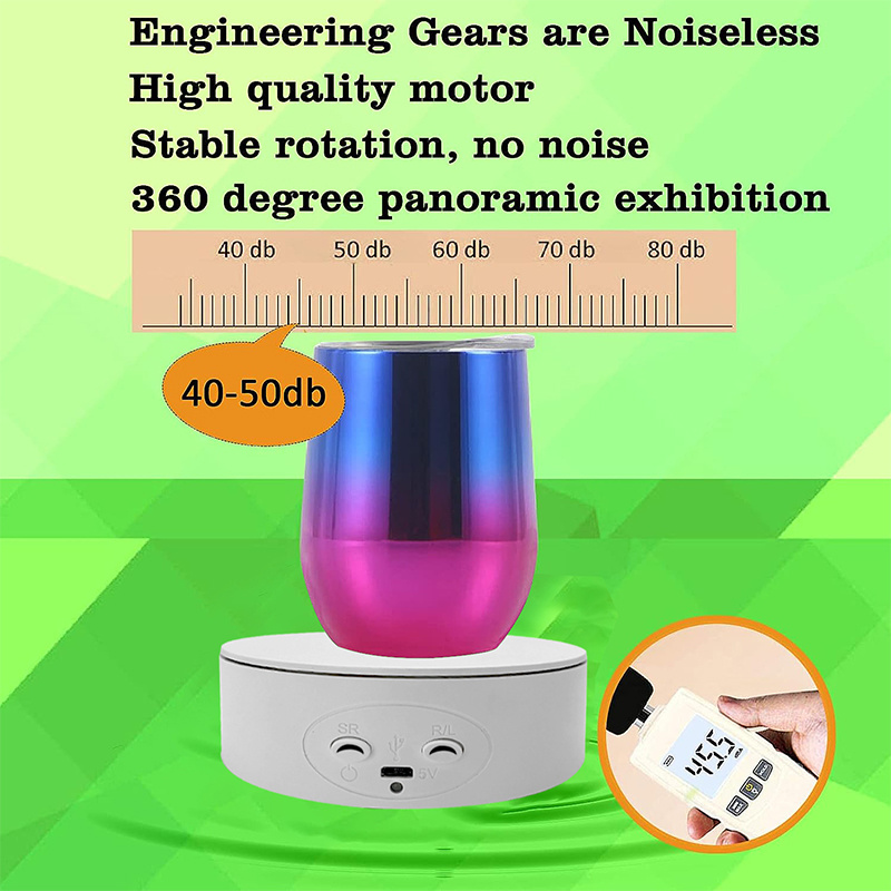 1pc Rotating Display Stand For Epoxy Glitter Tumbler, 360 Degree Automatic  Mute Rotating Turntable For Photography Products And Shows, Tumbler Making