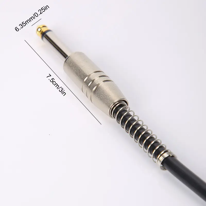  BYBIO Línea de cable de audio para guitarra eléctrica para  reducción de ruido, cable de guitarra blindado de 0.250 in, enchufes de  PVC, cables de instrumentos (color : 01) : Instrumentos Musicales