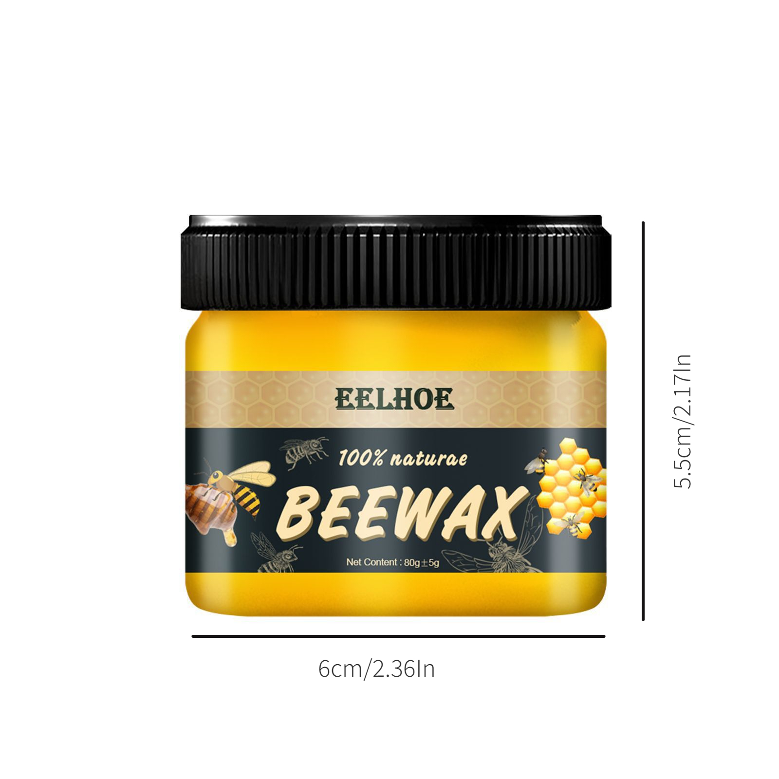 1pc Wood Seasoning Beewax,2.7 Ounces Multipurpose Natural Wood Wax  Traditional Beeswax Polish For Furniture, Floor, Tables, Chairs, Cabinets