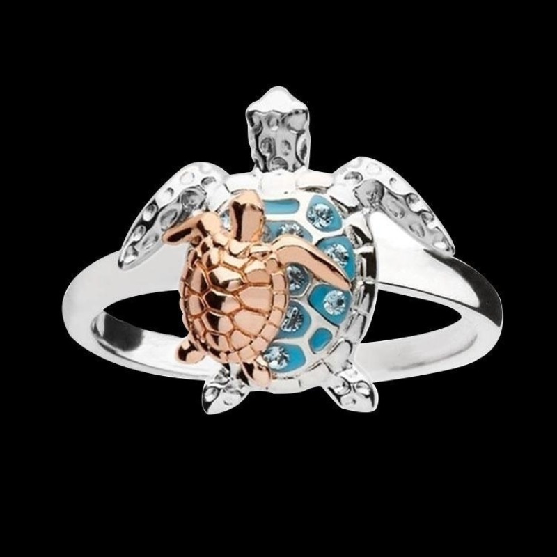 Color Changing Turtle Rings Alloy Colorful Ring - Temu