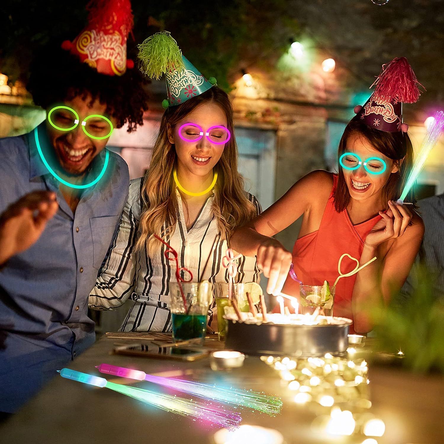 Colorful Light Up Sticks Led Glow Sticks In The Dark Party - Temu