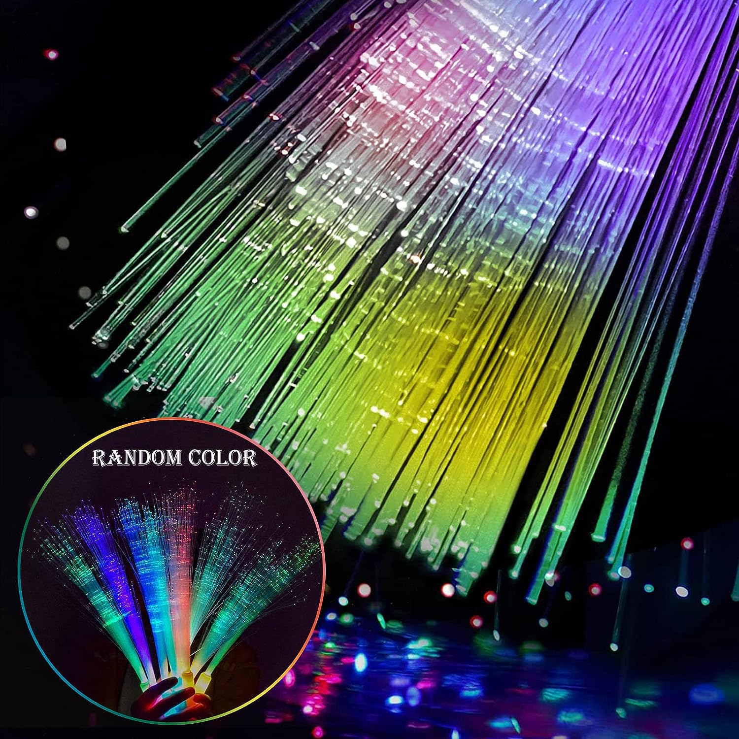 Fiber Optic Light Sticks, Colorful Flashing Led Light Sticks, Glow Sticks  Party Supplies With Multicolor Light, 3 Flashing Modes, For Parties,  Concerts And Weddings, Party Decor Supplies, Cute Aesthetic Stuff, Cool  Gadgets