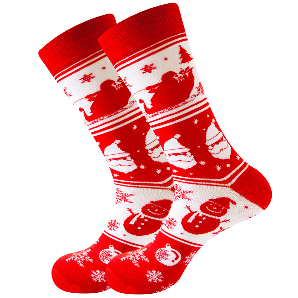 1 Pair Cute Sweet Christmas Tree Christmas Socks Elk Alloy Plastic