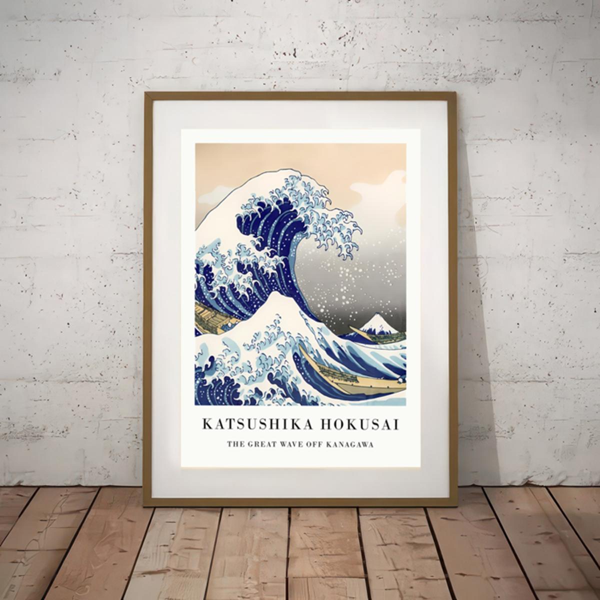 The Great Wave off Kanagawa by Hokusai Great Wave Art Great Wave Poster  Great Wave Print Japanese Wall Art Japanese Poster Japan Poster Art 