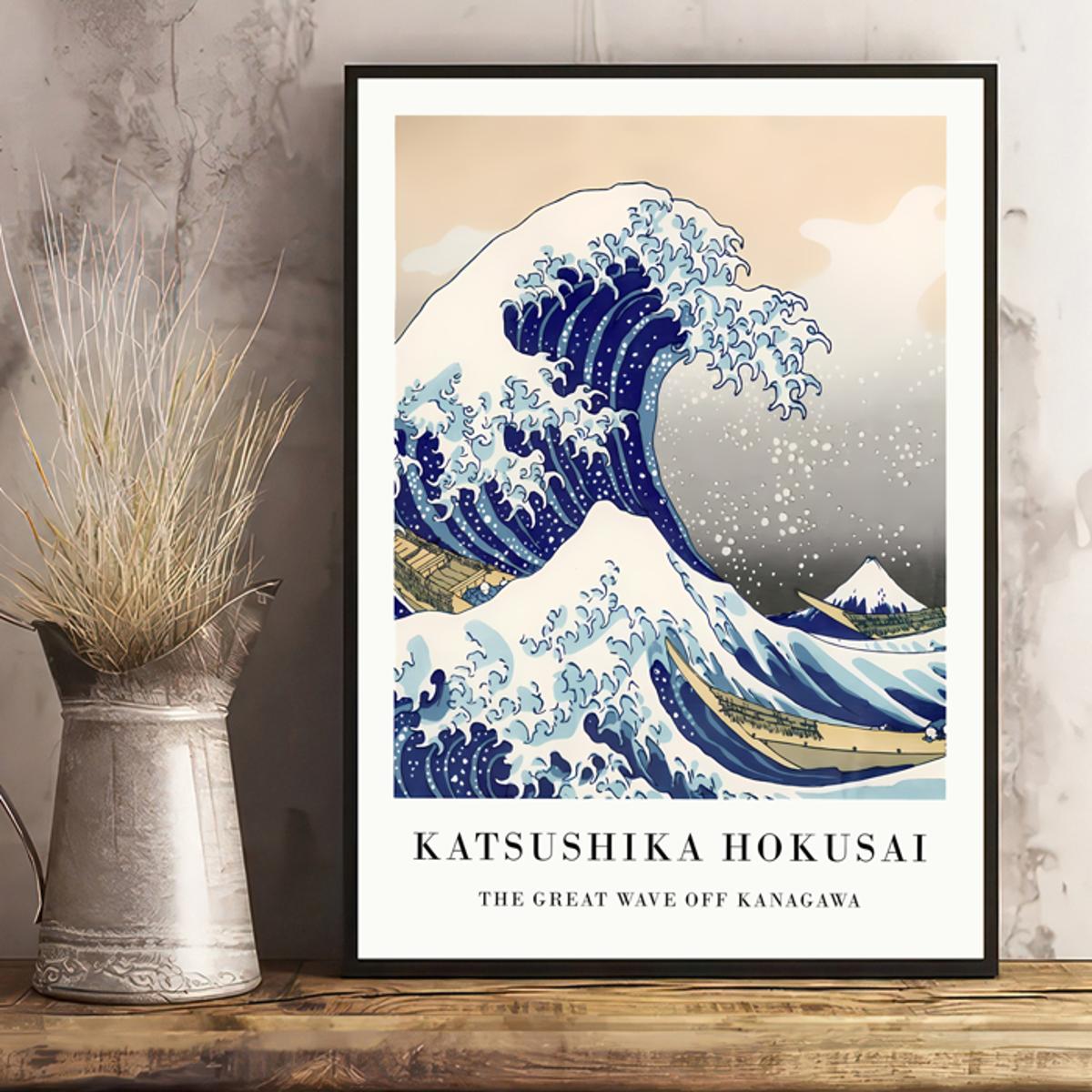La Grande Vague de Kanagawa II de Katsushika Hokusai en poster