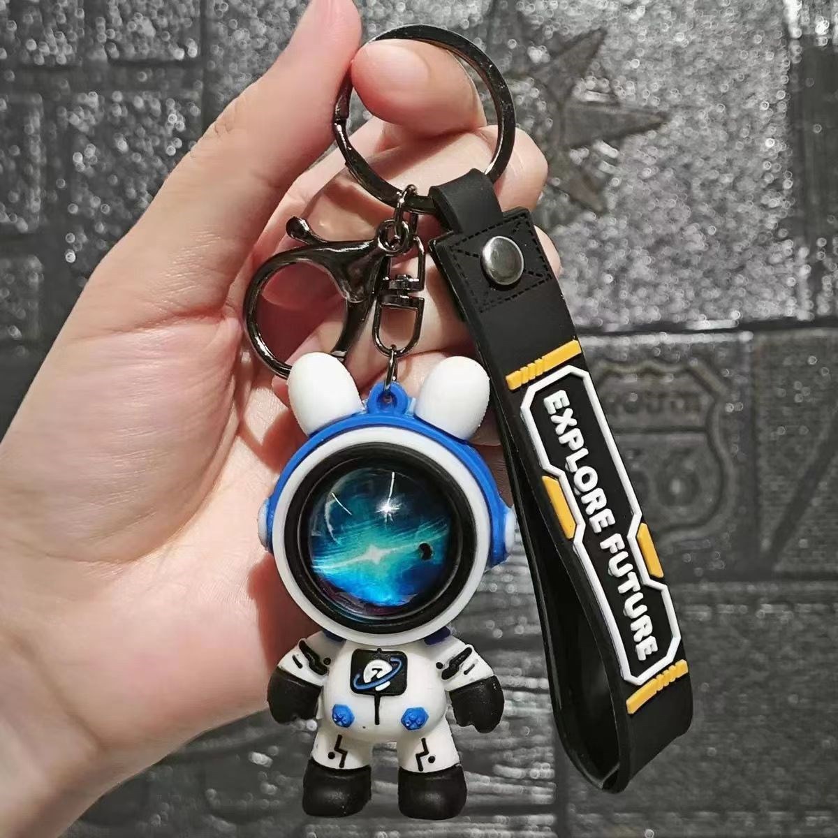 Trendy Cool Hiking Starry Sky Rabbit Doll Fashion Car Keychain Bag Pendant  - Temu