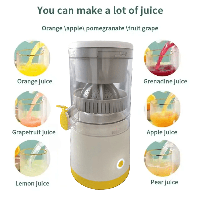 electric citrus juicers orange juicer portable usb rechargeable lemon squeezer wireless lime squeezer hands free masticating orange juicer details 1