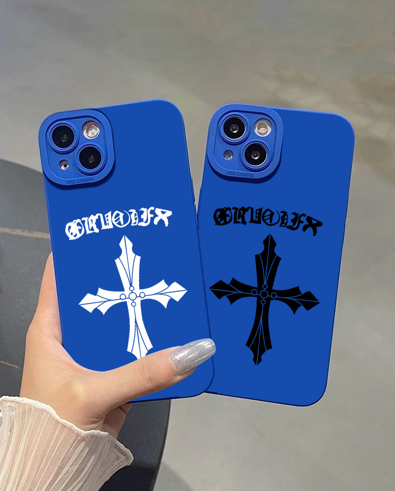 Cross Design Protective Mobile Phone Case For Iphone 14 13 12 11 Xs Xr X 7  Mini Plus Pro Max - Temu