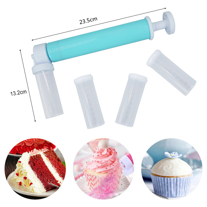 Manual Airbrush for Cakes Cake Decorating Cake Decorating Kit with 4 Spray  Bottles and Spray Gun, Cake Decorating Tools 