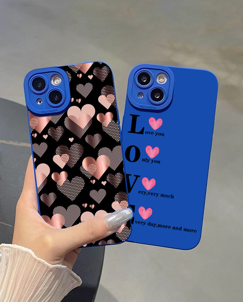 Letter V Graphic Silicone Phone Case For Iphone 11 14 13 12 Pro Max Xr Xs 7  8 6 Plus Mini Luxury Matte Original Blue Shockproof Soft Cover Cases - Temu  Bahrain