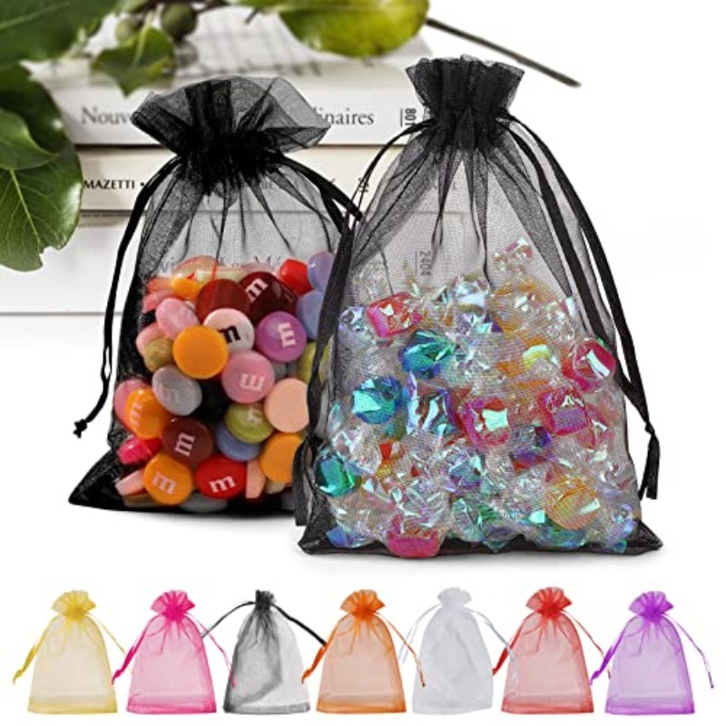 Mesh Cinch Gift Candy Bags For Christmas Party Wedding - Temu