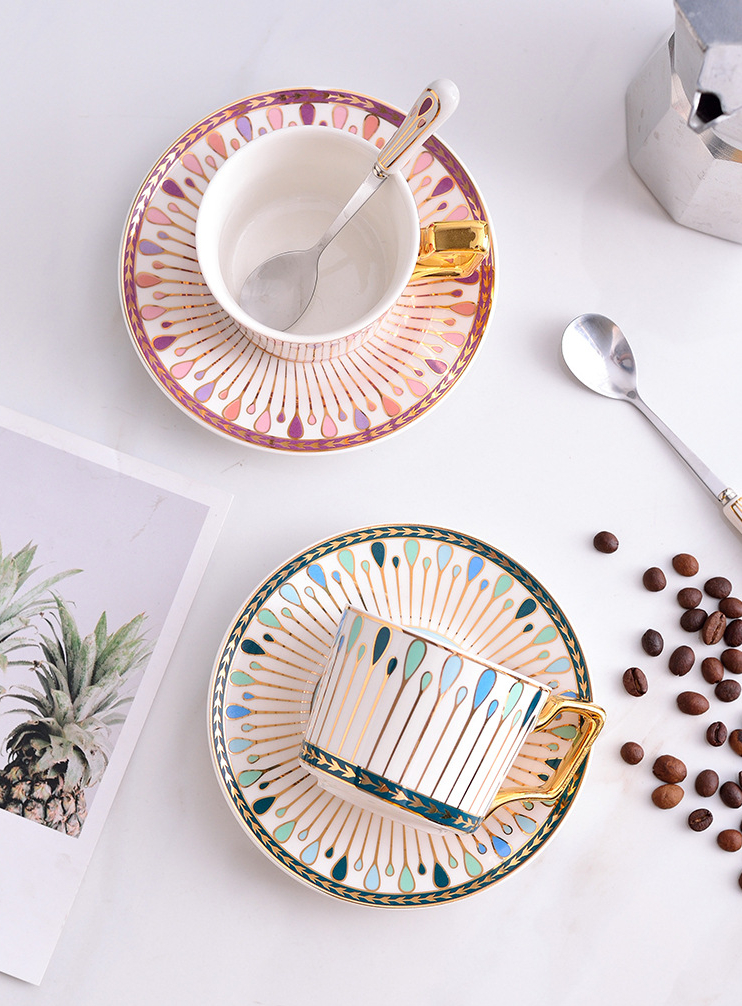 Ceramic Coffee Tea Milk Cup And Saucer Set Modern Minimalist Temu