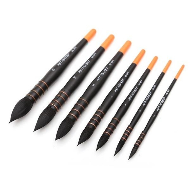 Hake Blender Brushes 3/4/5/6/7 Tubes Sheep Hair Artist Painting Brushes for  Pottery Painting Wash Dust Cleaning Ceramic