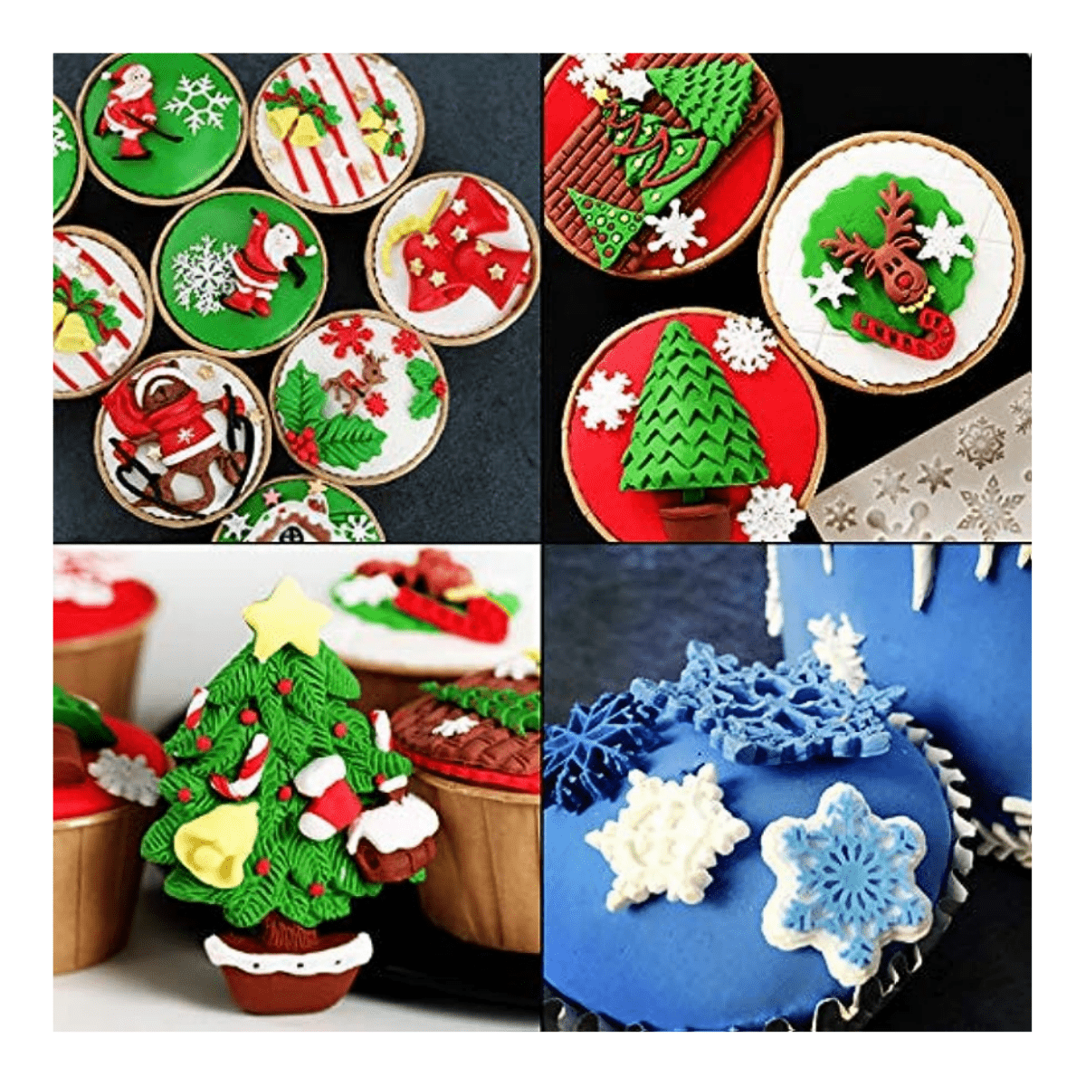 DIY Fudge Mold Christmas Decoration Cute Silicone Fudge Cake Mold Chocolate  Candy Clay Candle Handmade Baking Tools