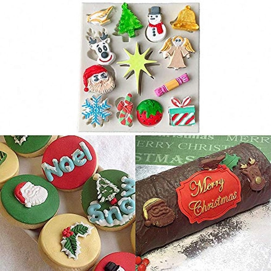 DIY Fudge Mold Christmas Decoration Cute Silicone Fudge Cake Mold Chocolate  Candy Clay Candle Handmade Baking Tools