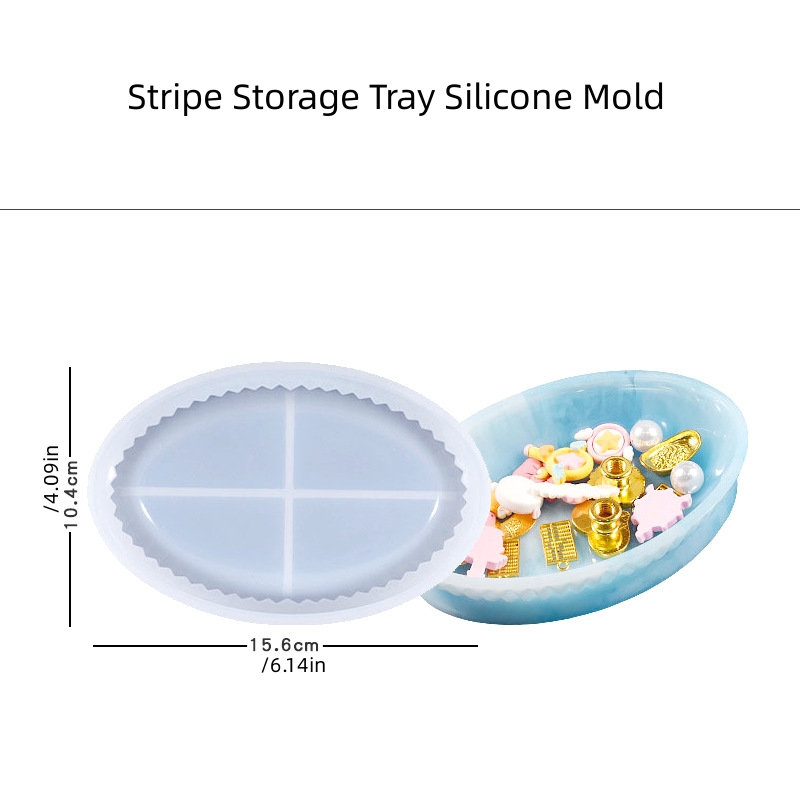 Stripe Pattern Round Coaster Silicone Mold ,plate Dish Mold ,DIY