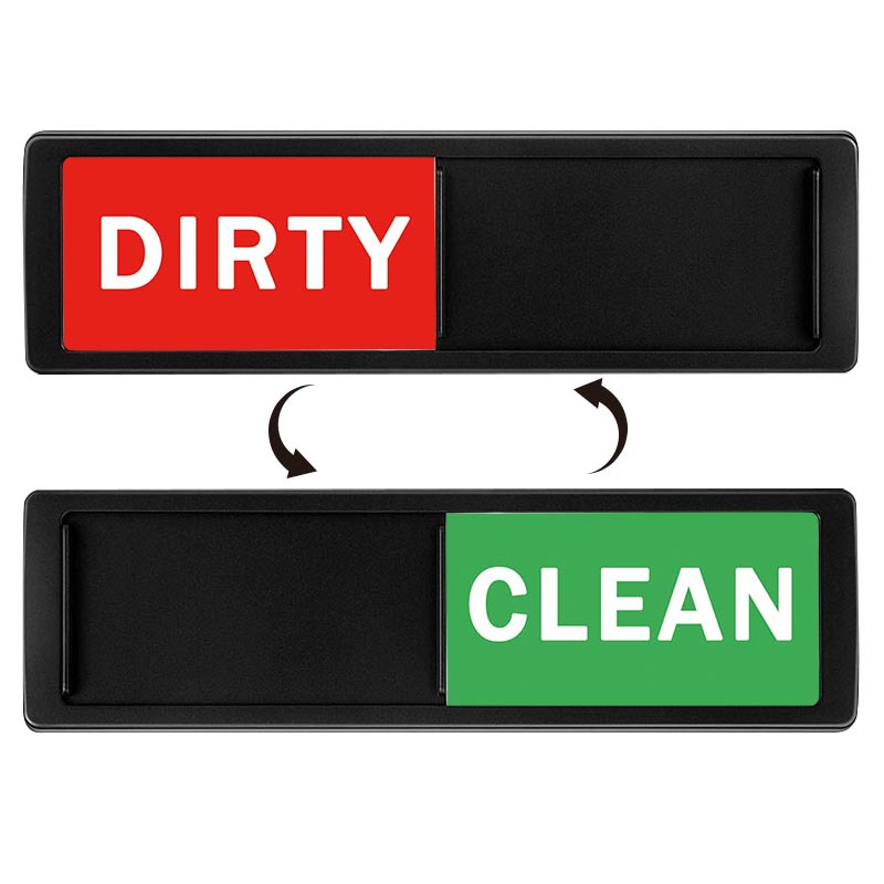 Aimant pour lave-vaisselle CLEAN / DIRTY signe Rouge/vert