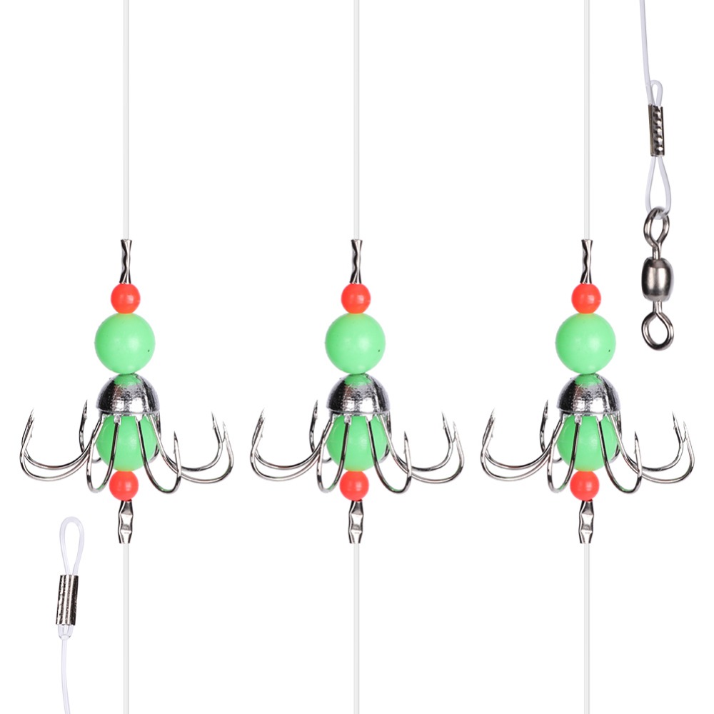 Luminous Squid Bait String Fishhook Fishing Tackle Supplies - Temu