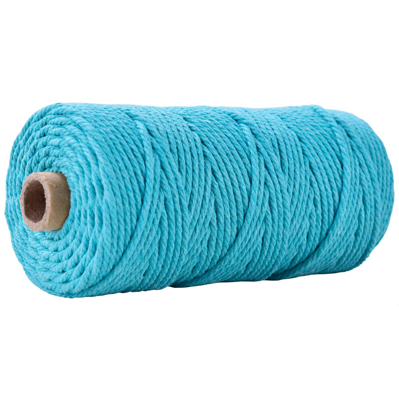 6MM Cotton Rope 1/4 Inch Macrame Cord Super Soft Weaving Cord Three Strand  Twisted Cotton Rope Blue Green Variety Macrame Rope 