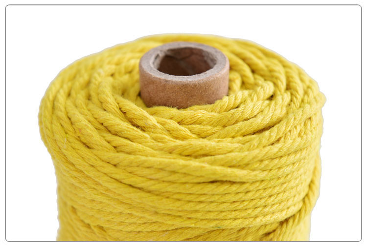 Moyic Cuerda de 2mm, cordón trenzado, cuerda de algodón de 100 , cordel  colorido, cordón de macramé, hilo de cuerda para decoración del Type3 NO3