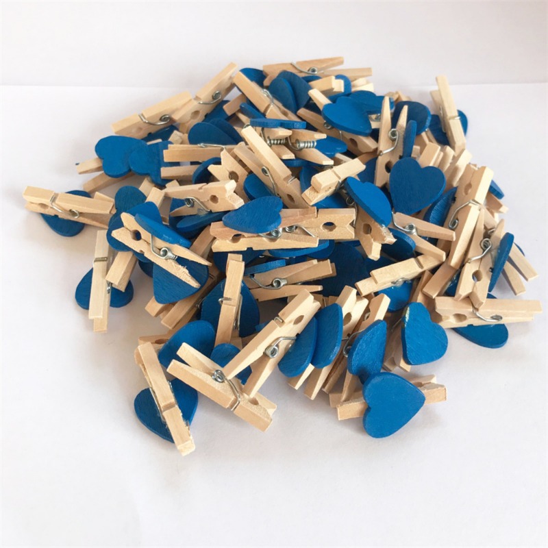 Mini Clothes Pins, Wooden Mini Clothes Pins Small Picture Clips Small Craft  Clothes Pins Decorative Wooden Clips for Picture Wall Decor or DIY Craft  Projects Blue 50PCS Blue 50 Pcs 