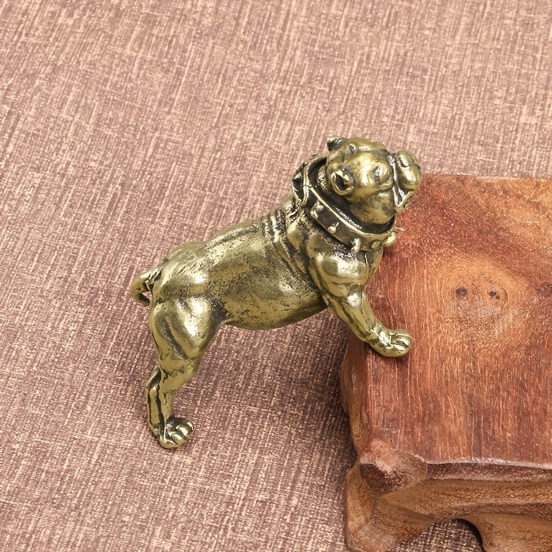 Messing Französische Bulldogge Mini Statue Tier Figurinen Deko