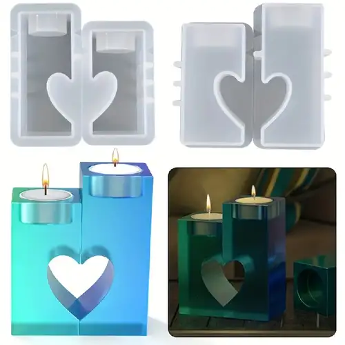 Base Love Silicone Candle Mold 3D Heart Aromatherapy Gypsum Epoxy