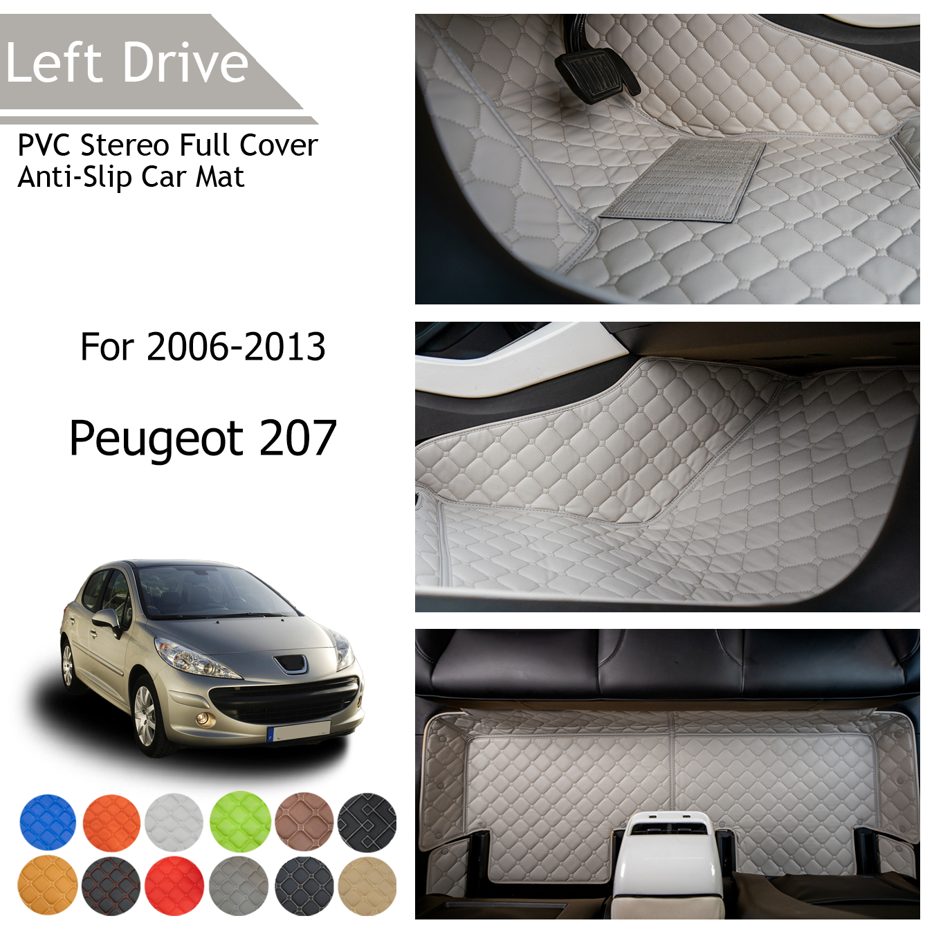 Tegart[lhd]fits For 2006 2013 Peugeot 207 Three Layer Pvc - Temu