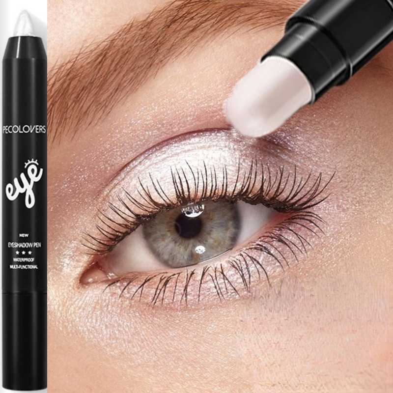 

Waterproof Pearly Eyeshadow Eyeliner Pencil Glitter Matte Nude Eyeshadow Makeup Pigment Eyelid Under Crease Brightening Pen, ( 6 Colors )
